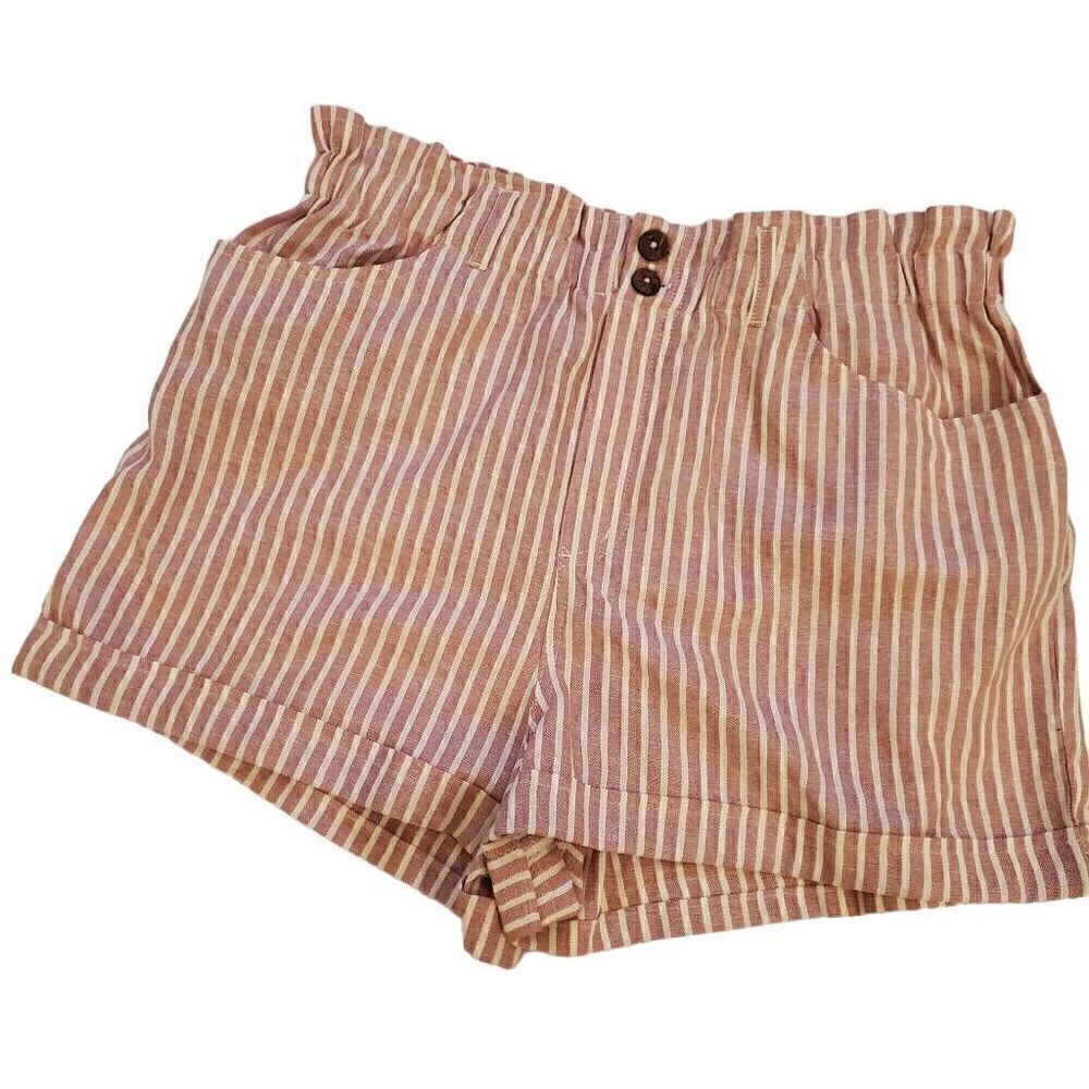NWT S.O. Pink and white stripe shorts XL